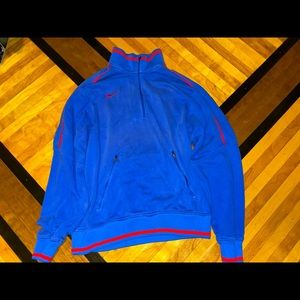 Vintage Nike Quarter-zip pullover Blue&Red🔵🔴